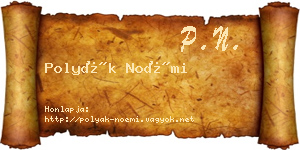 Polyák Noémi névjegykártya